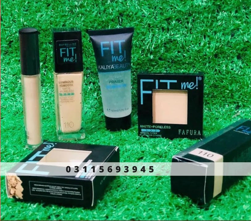 Fit Me Deal – Glass Foundation, Face Powder, Concealer & Tube Primer
