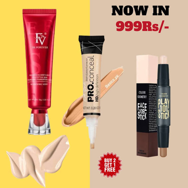 3 Pcs Combo Deal – FV BB Cream + Pro Concealer + Twin Contour Stick