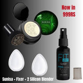 3 Pcs Combo Deal – Sunisa Foundation + 2 Silicone Blenders + Fit Me Makeup Fixer
