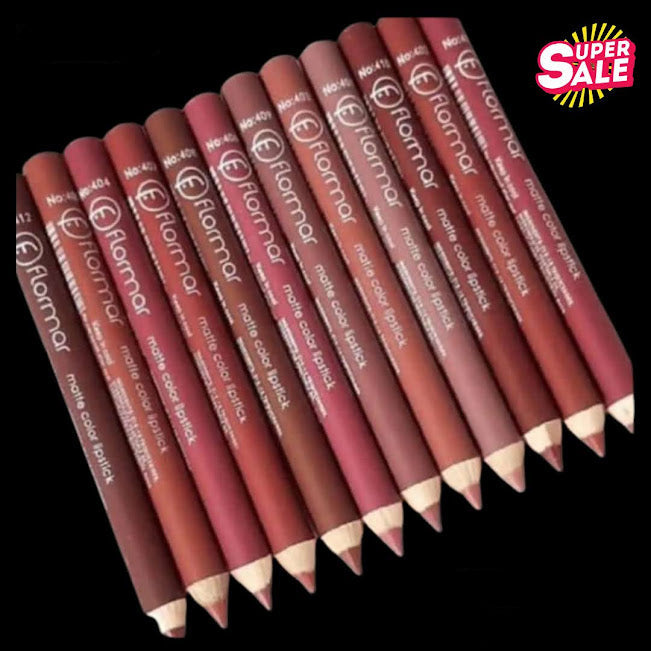 8 Pcs Flormar Matte Lip Pencils