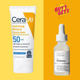 Buy 1 Get 1 Free – CeraVe Sunscreen & The Ordinary Serum