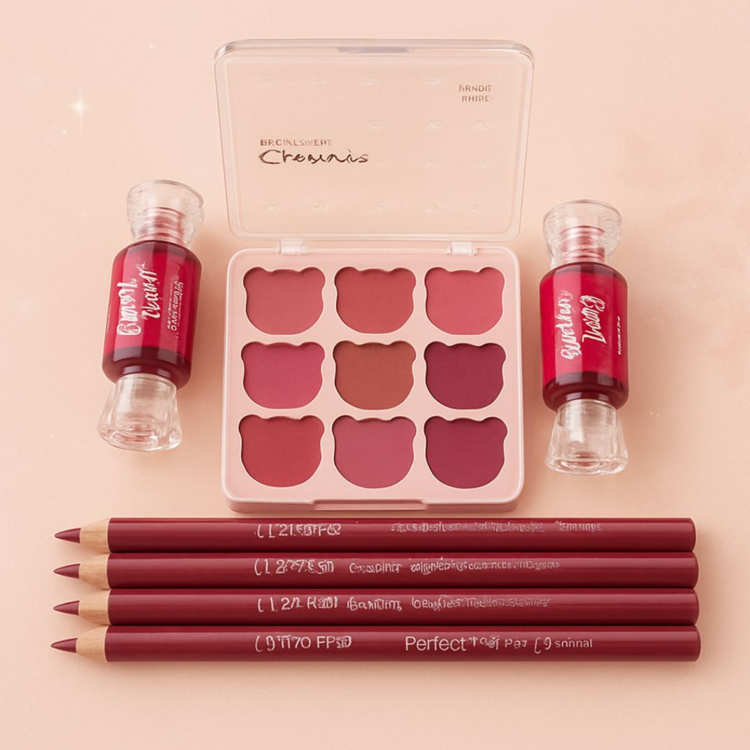Ultimate Lip Makeup Deal – 9 Color Lip Kit + 2 Candy Tint + 3 Nude Lip Pencils