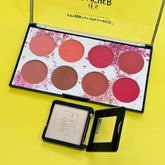 Glow &  Blush Deal – 8 Colour Blusher Palette + Fit Me Highlighter