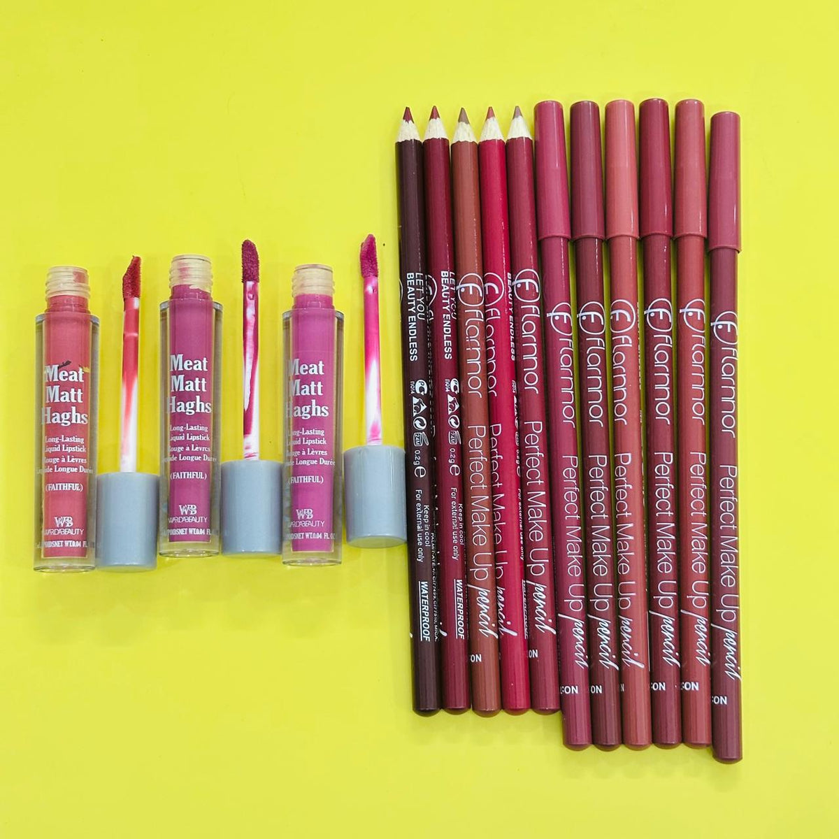 Ultimate Lip Deal – 12  Nude Lip Pencils + 3 Meet Matte Gloss Set